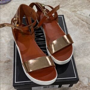 MIA Metallic Copper Sandals